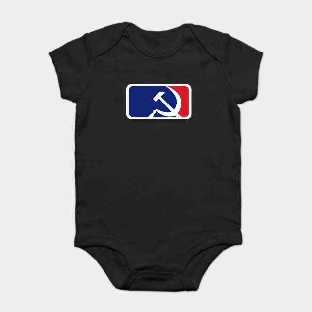Hammer Sickle Baseball Baby Bodysuit by dumbshirts